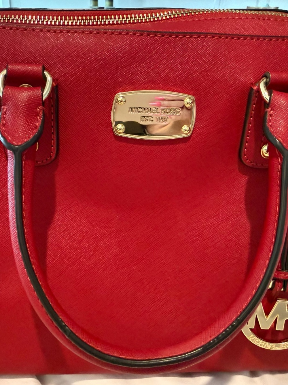 Michael Kors Saffiano Leather Done Handbag
